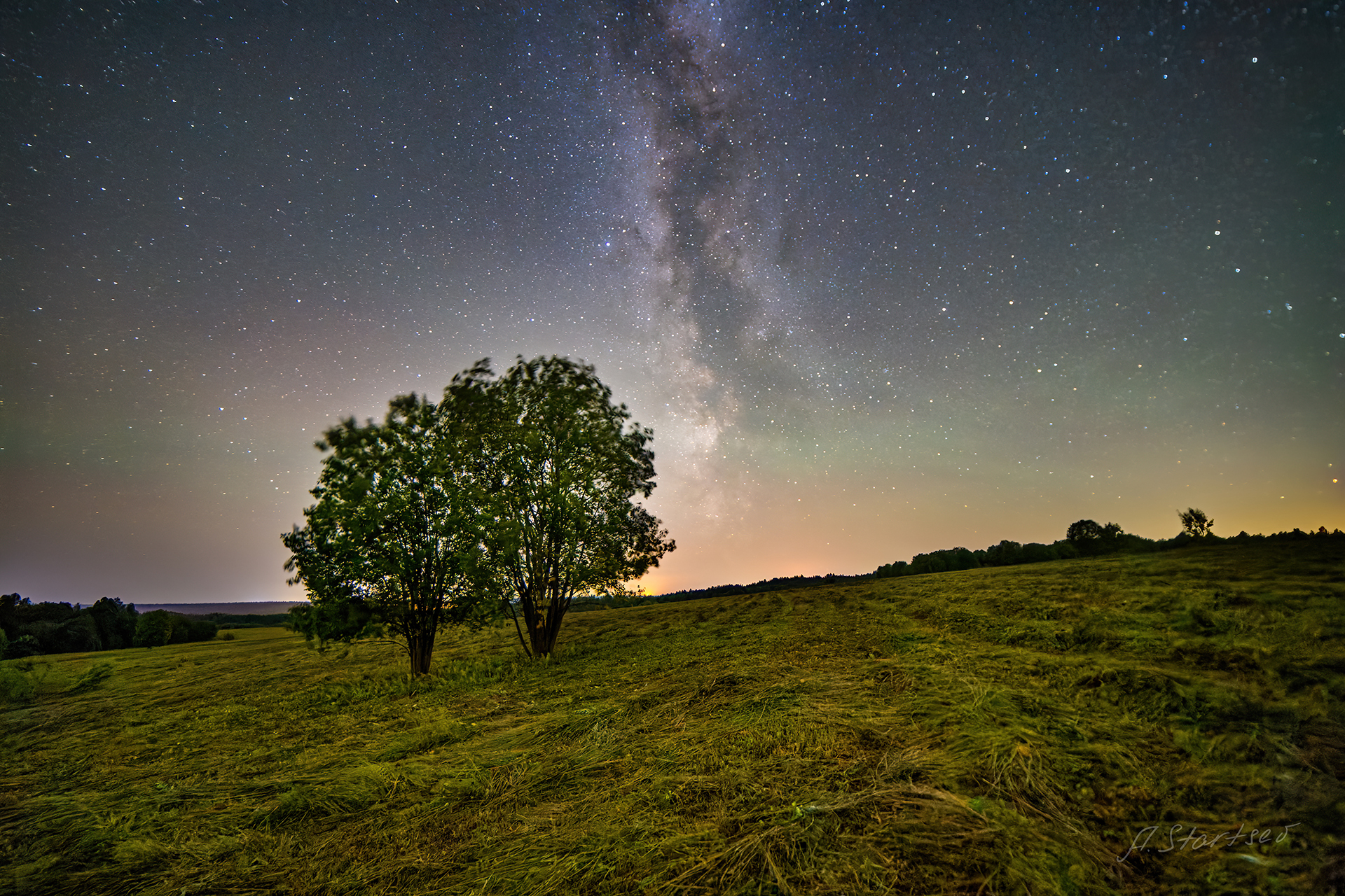 The last night of summer. Lysva district, Perm region - My, The photo, Landscape, Night, Perm Territory, Nature, Astrophoto, Sky, Starry sky, Milky Way, Stars, Longpost