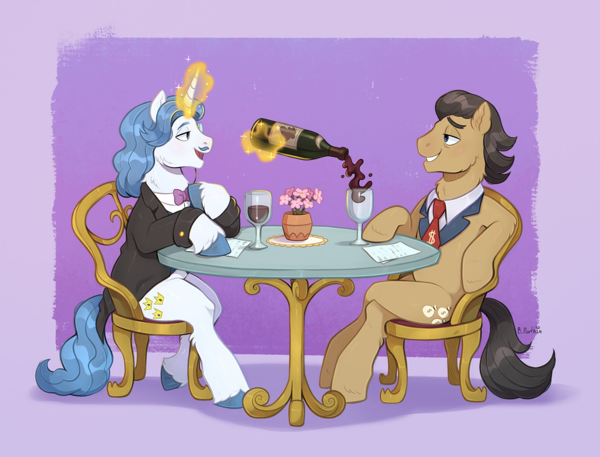 Business meeting of two business ponies - My little pony, Filthy Rich, Fancy pants