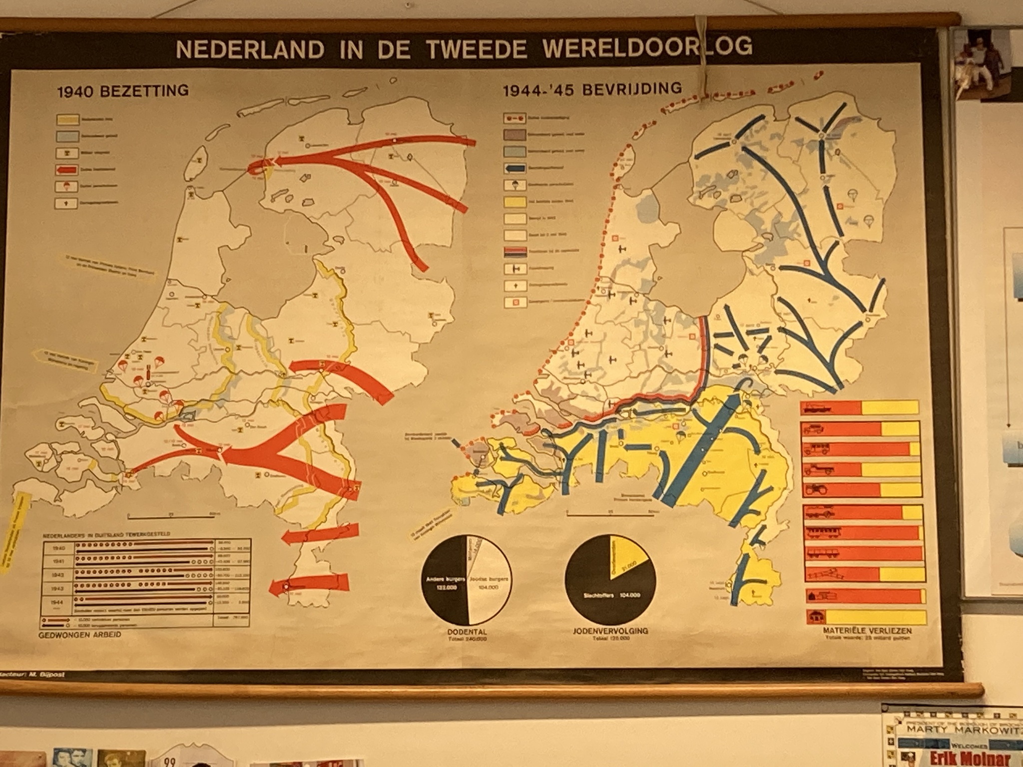 History classroom in a school, Netherlands - My, History (science), School, Cabinet, the USSR, Cards, Longpost