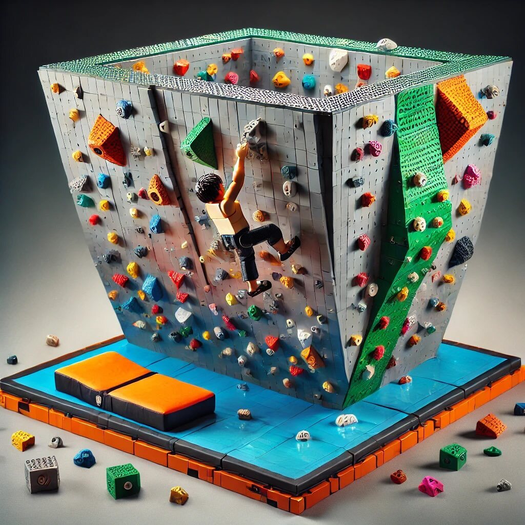 Lego Boulder - Rock climbing, Neural network art