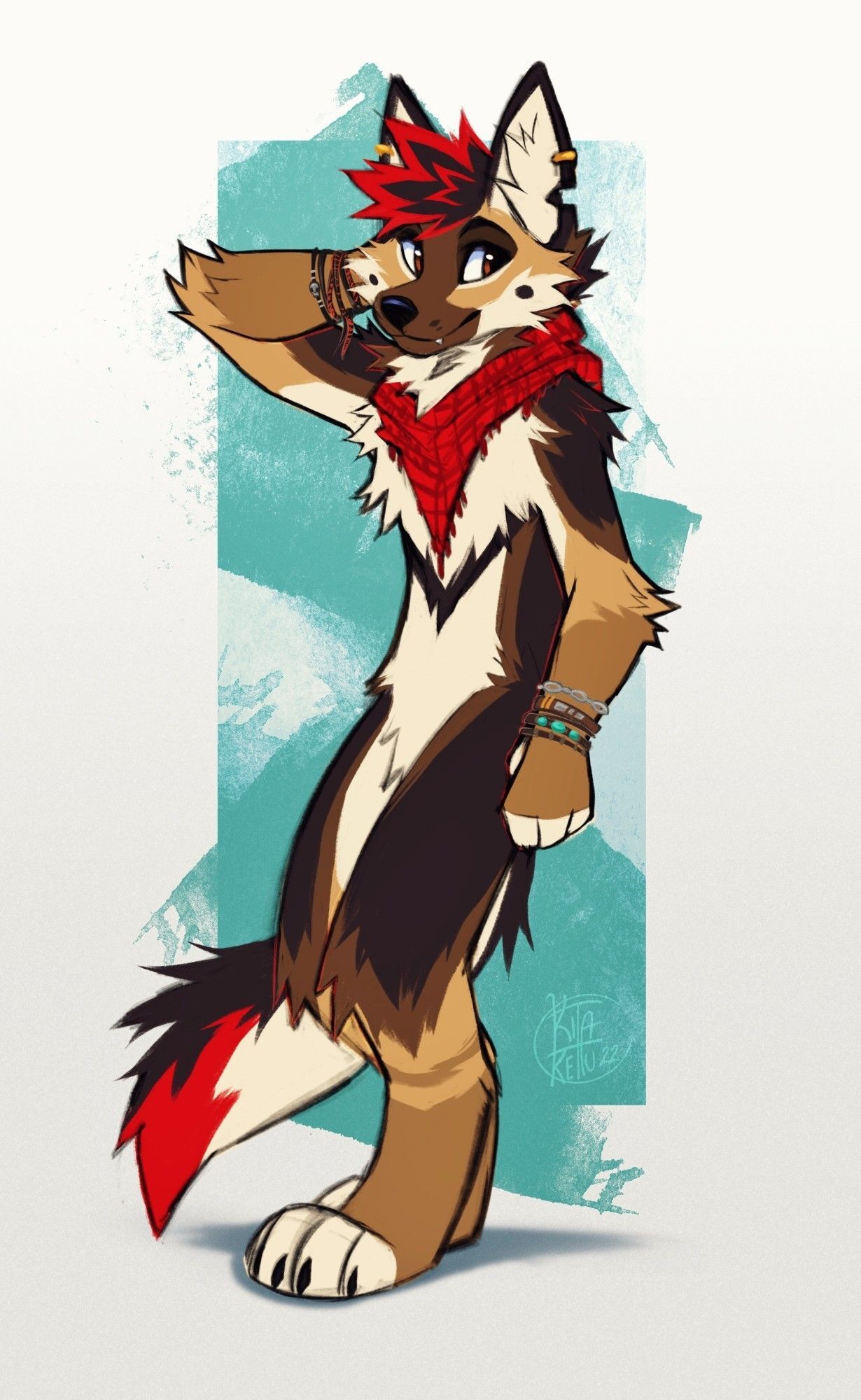 A minute showing fursona KitaKettu - Furry, Furry art, Furry fox, Furry dog, Furry lion, Kitakettu, Fursjoot, Furson, Twitter (link), Link, Telegram (link), Longpost