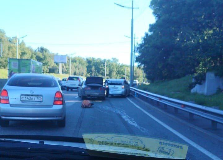 Checker player in Vladivostok - Road accident, Karma, Video, Soundless