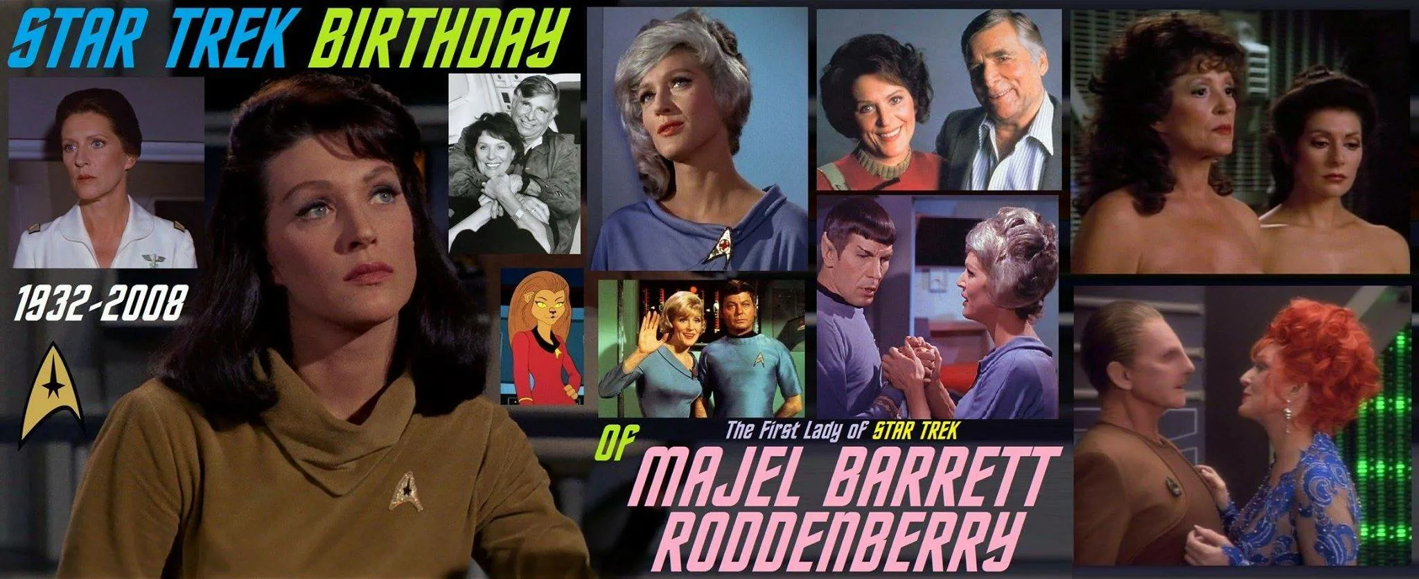 Majel Barrett-Roddenberry - Star trek, Star Trek: Original, Odo, Spock, Troy, Kelly, Gin