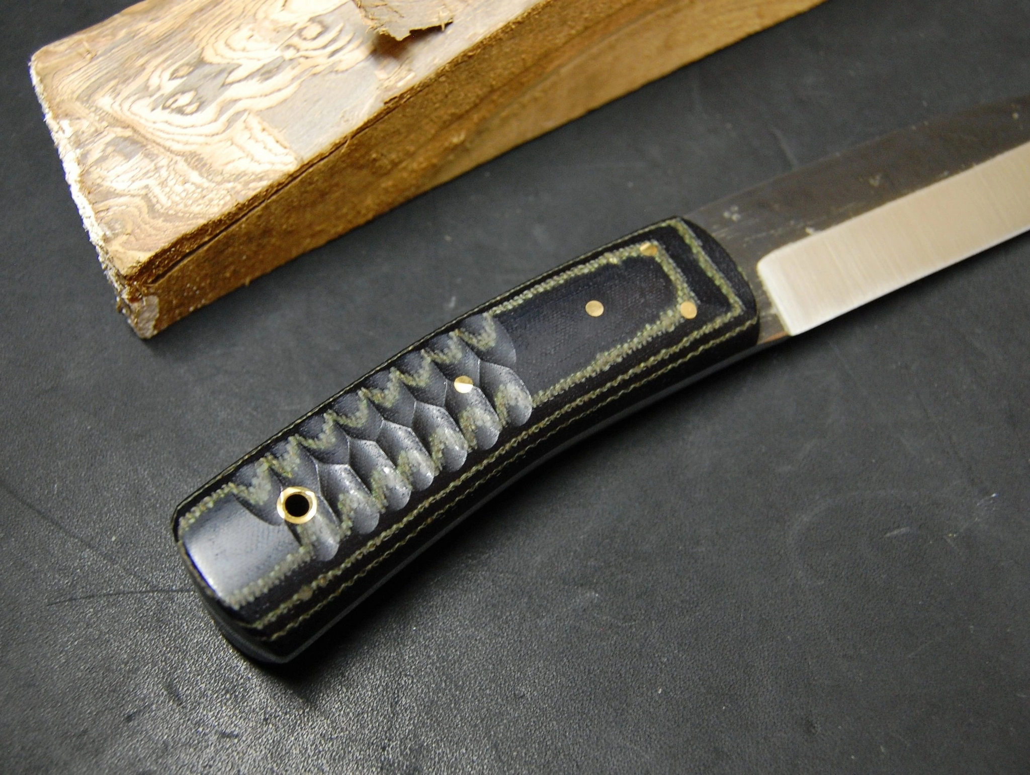 Camping knife - My, Knife, Handmade, Needlework without process, Longpost