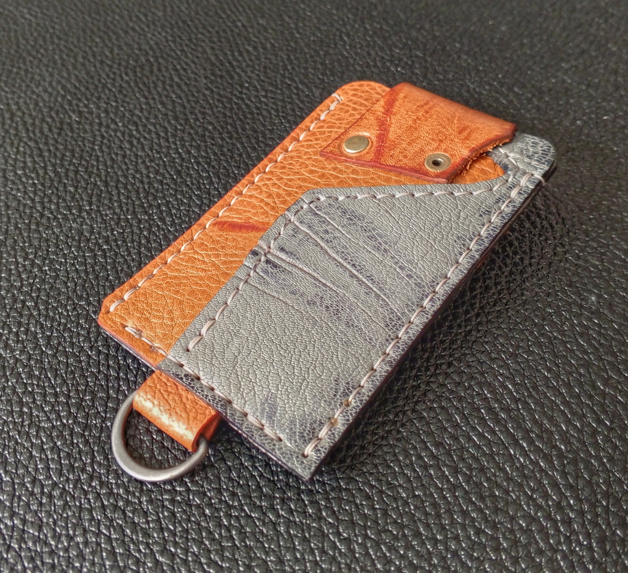 Card wallet #72 - My, Accessories, Natural leather, Leather products, Wallet, Hobby, Работа мечты, Male, Leather, Handmade, Sewing, Needlework without process, Order, Needlework, Fantasy, Longpost