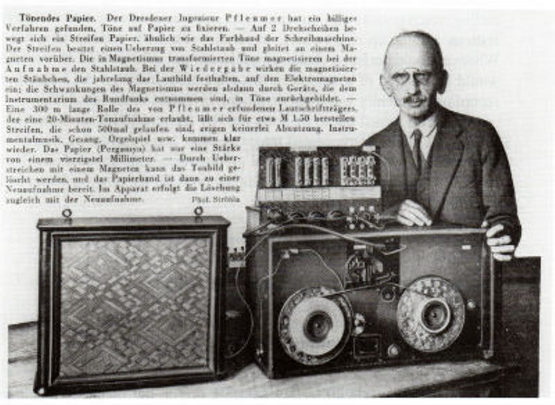 1935: The audio tape recorder uses inexpensive magnetic tape. - Technologies, IT, Rarity, Inventions, Technics, Electronics, Engineer, History, Innovations, Longpost