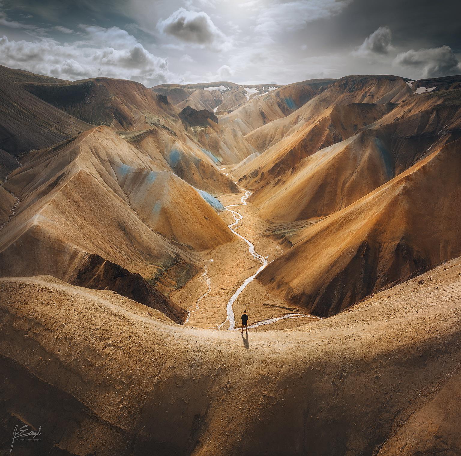 Futuristic Iceland - The photo, Iceland, The hills, Valley, Aerial photography