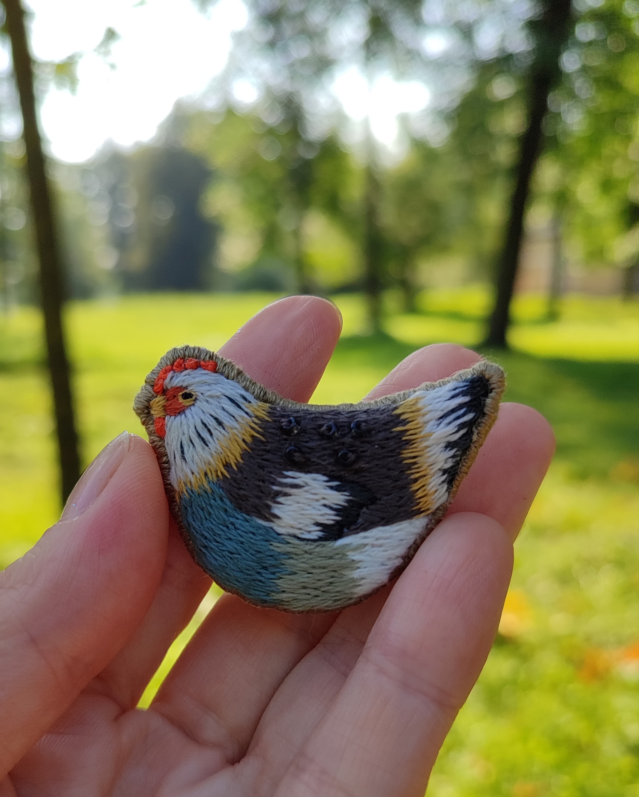 Well, chickens, are you ready? - My, Hen, Satin stitch embroidery, Brooch, Needlework without process, Handmade, Embroidery, Longpost