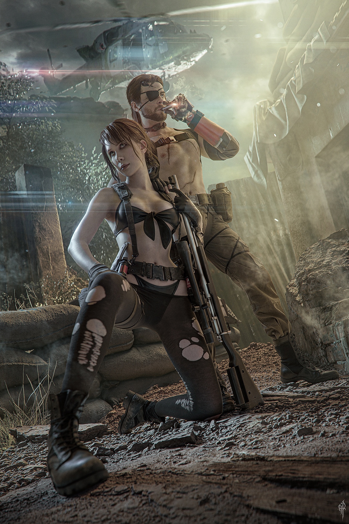 Metal Gear Solid | Venom Snake & Quiet - Cosplay, Metal gear solid, Venom Snake, Quiet, Computer games, The photo, VKontakte (link), Longpost