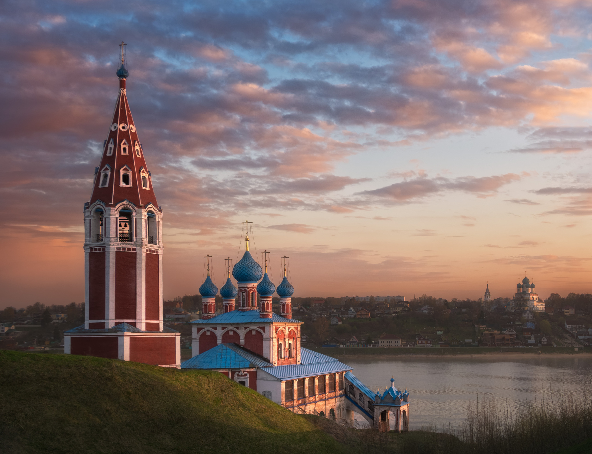 Tutaev - My, River, Spring, The photo, Sunset, Tutaev, Yaroslavskaya oblast, Volga river