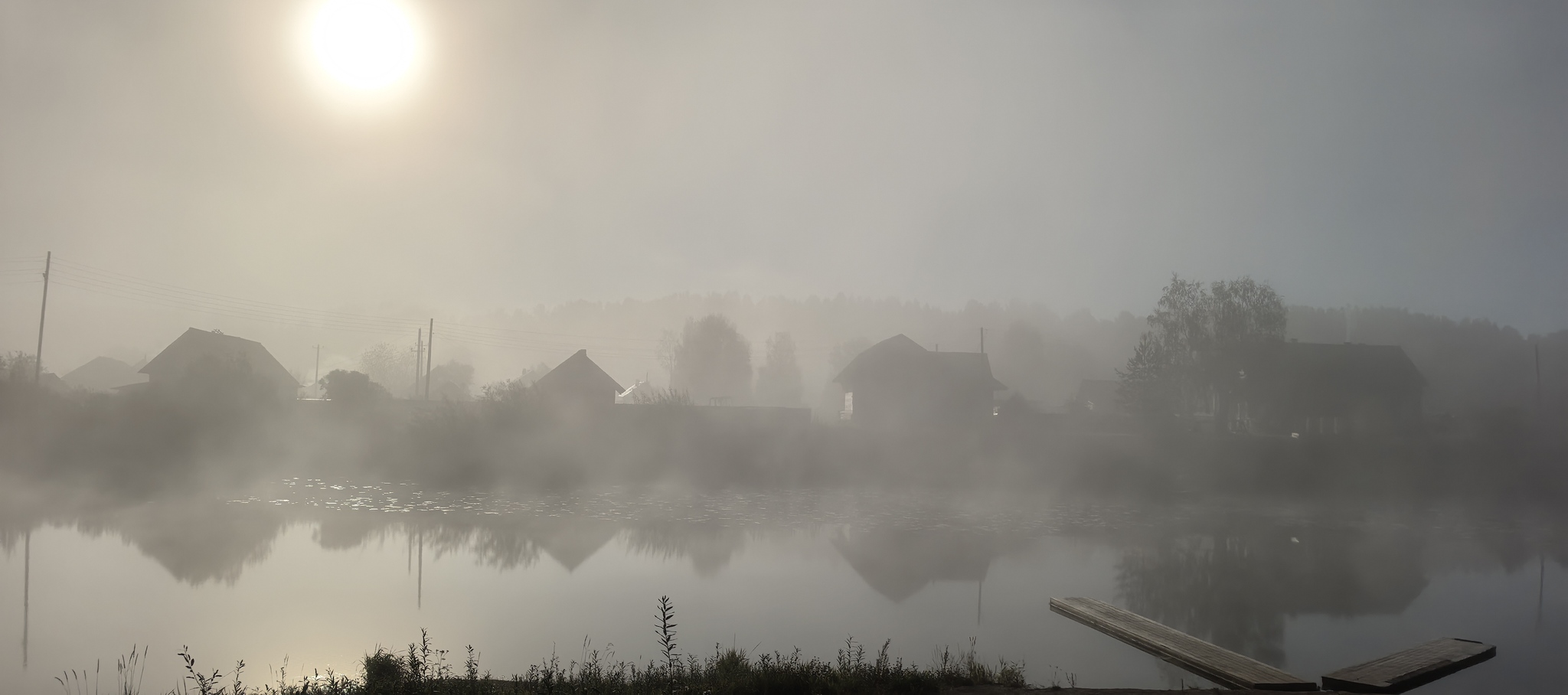 Утром был туман - Село, Сентябрь, Осень, Подростки, Кочегарка, Полярное сияние, Жизнь, Длиннопост