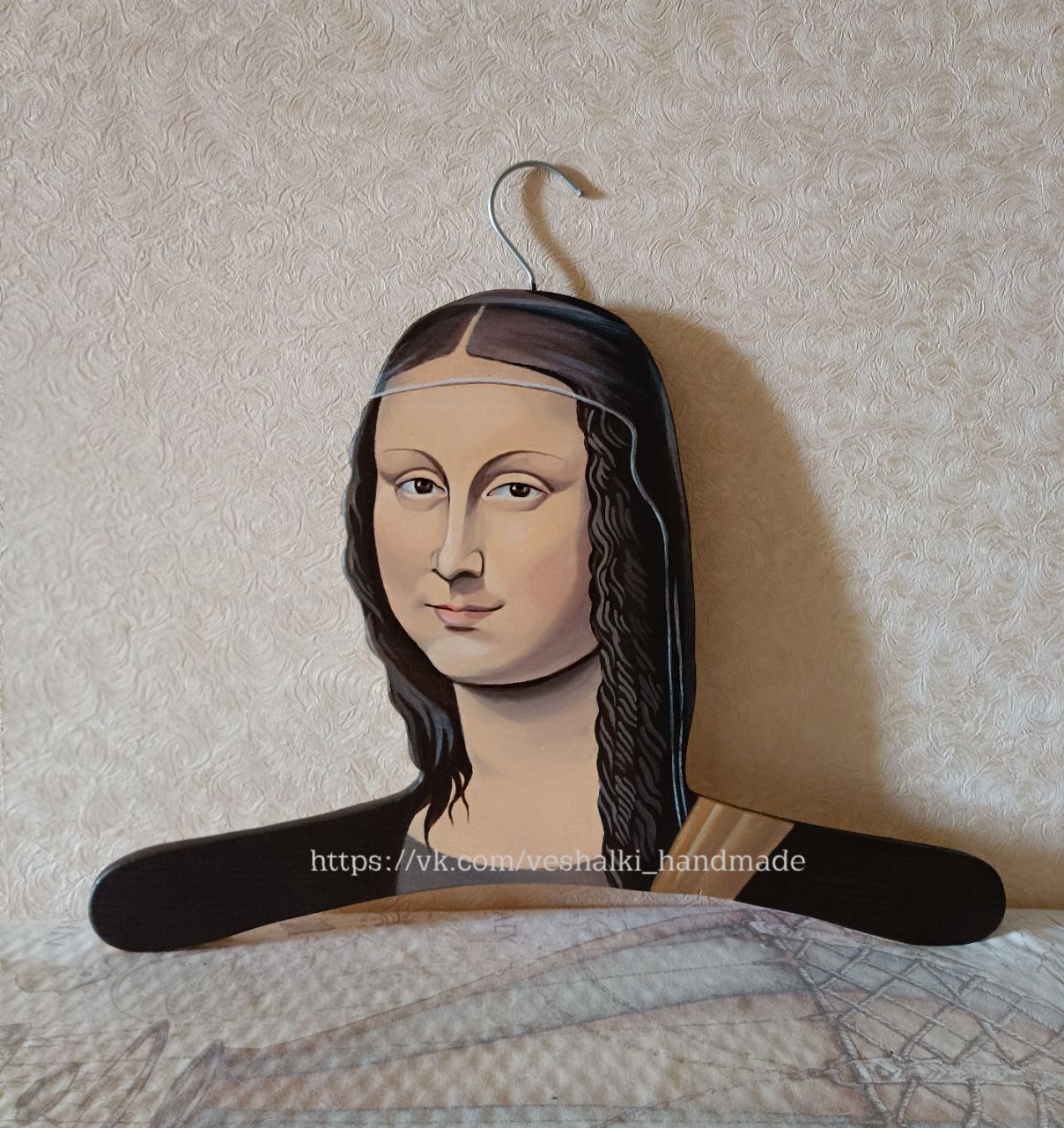 Hanger-hanger Mona Lisa - My, Handmade, Painting on wood, Wood products, Hanger, Woodworking, Carpenter, Workshop, Decor, Acrylic, Longpost