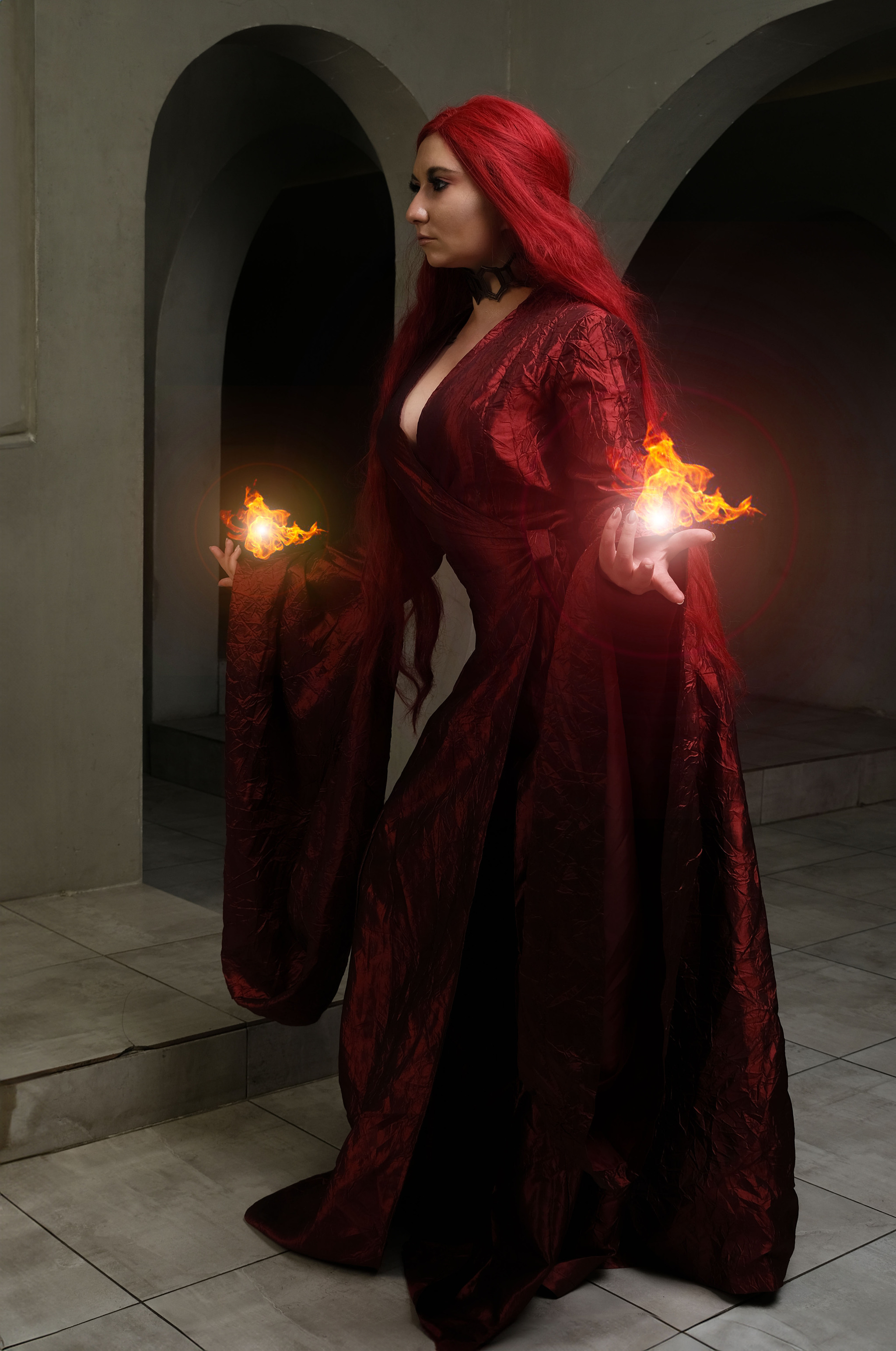 Melisandre || Game of Thrones - My, Girls, The photo, Cosplay, Professional shooting, Cosplayers, Game of Thrones, Melisandre, Longpost