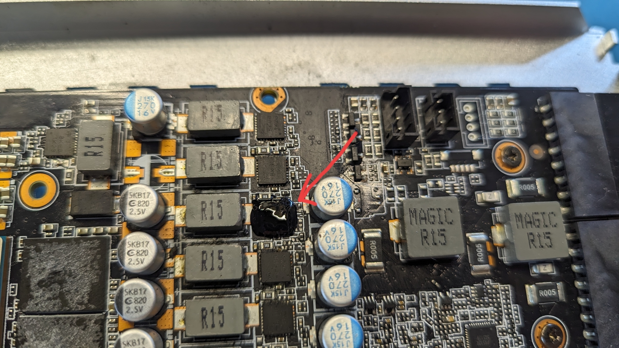 Marked the location of the failure on the Gigabyte 3080ti or Venom on the board - My, Repair of equipment, Rukozhop, Video card, Longpost