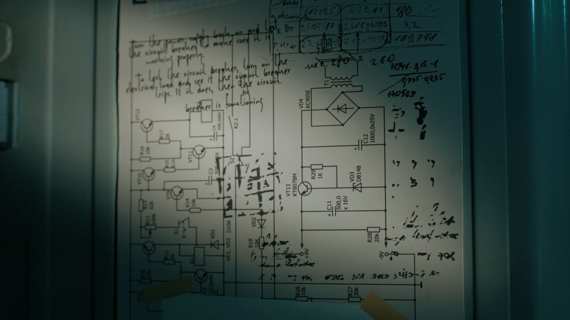 TV series Evil, season 4, episode 5. American electrical panel diagram on Soviet semiconductors! - My, Humor, Radio amateurs, Scheme, Foreign serials, Made in USSR, Electronics, Kinolyap