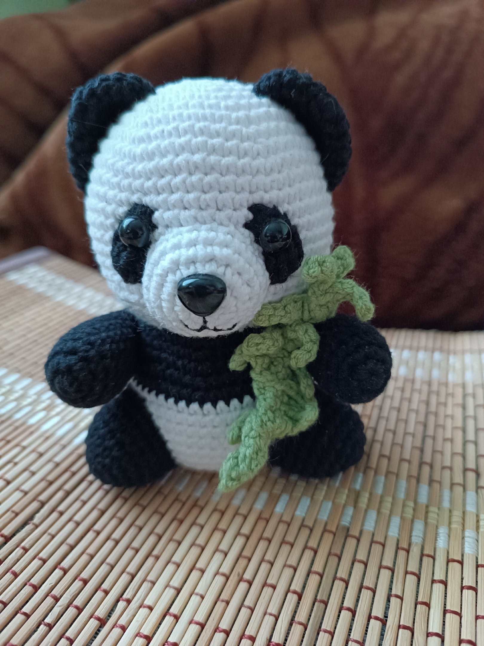 Panda) - My, Crochet, Knitted toys, Amigurumi, Knitting, Needlework without process, Panda, Longpost