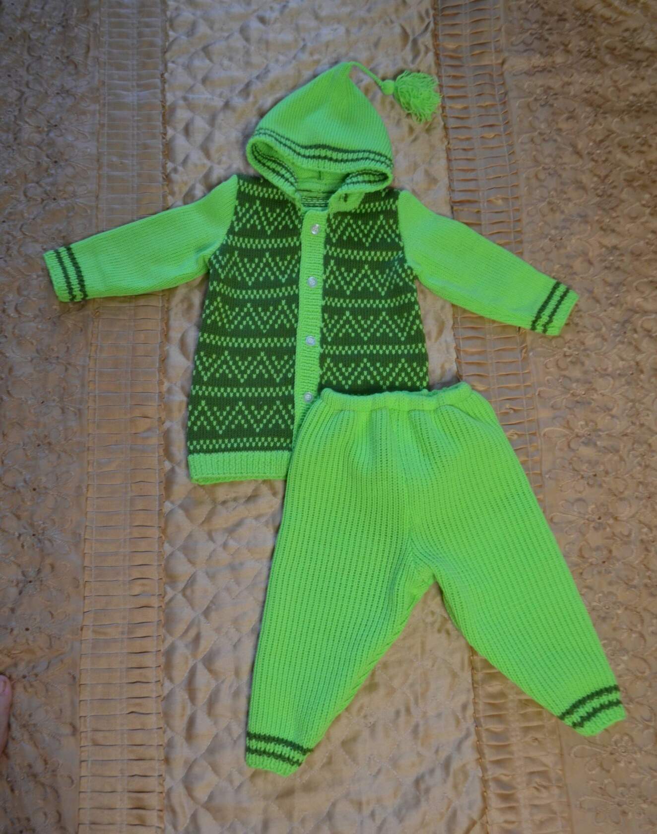 Knitted children's suits on a knitting machine for a customer - My, Knitting, Needlework, Needlework without process, Longpost, Baby clothes