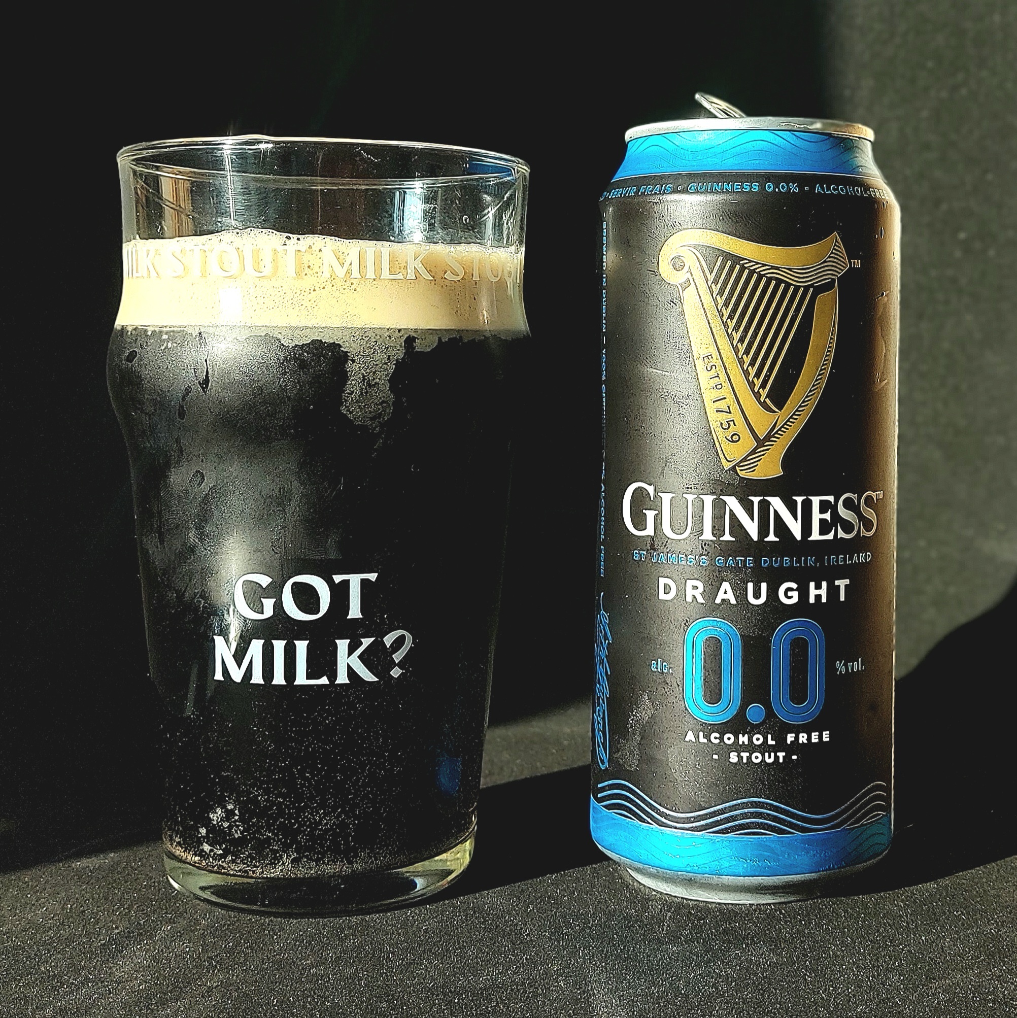 Guinness Draught & Guinness Draught 0.0% - Моё, Пиво, Пиво Гиннесс, Стаут, Безалкогольные напитки, Обзор, Мнение, Субъективность, Оценка, Арты нейросетей, Сравнение, Длиннопост