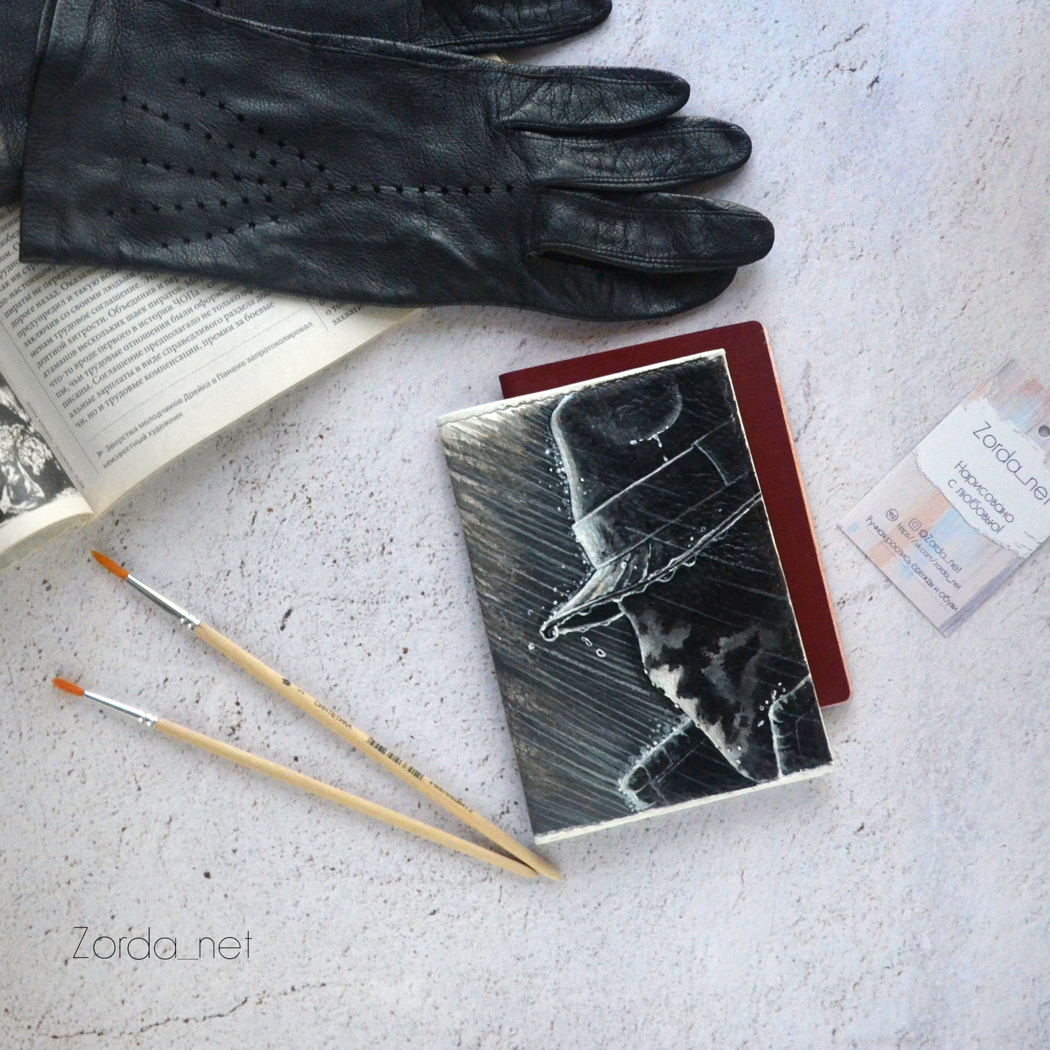 My Friday. Painting on skin - My, Leather, Handmade, Customization, Painting on fabric, Harry Potter, Cyberpunk, Сумка, Lady's bag, Landscape, Friday tag is mine, Longpost, Needlework without process