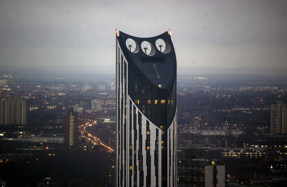 Strata Tower — первый небоскреб со встроенными ветрогенераторами - Моё, Энергетика (производство энергии), Энергия, Электричество, Изобретения, Архитектура, Ветроэнергетика, Ветрогенератор, Перевел сам, Telegram (ссылка), Инженер, Длиннопост