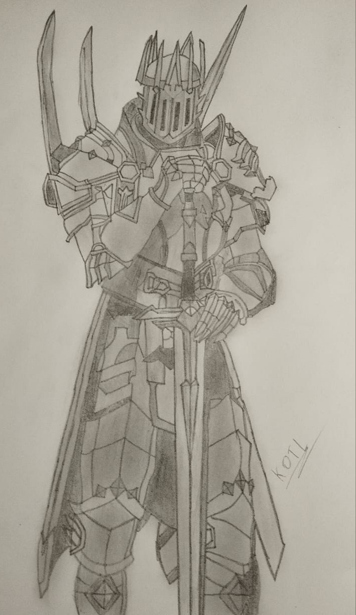 My first drawing - My, Painting, Drawing, Shadow fight 3, Longpost