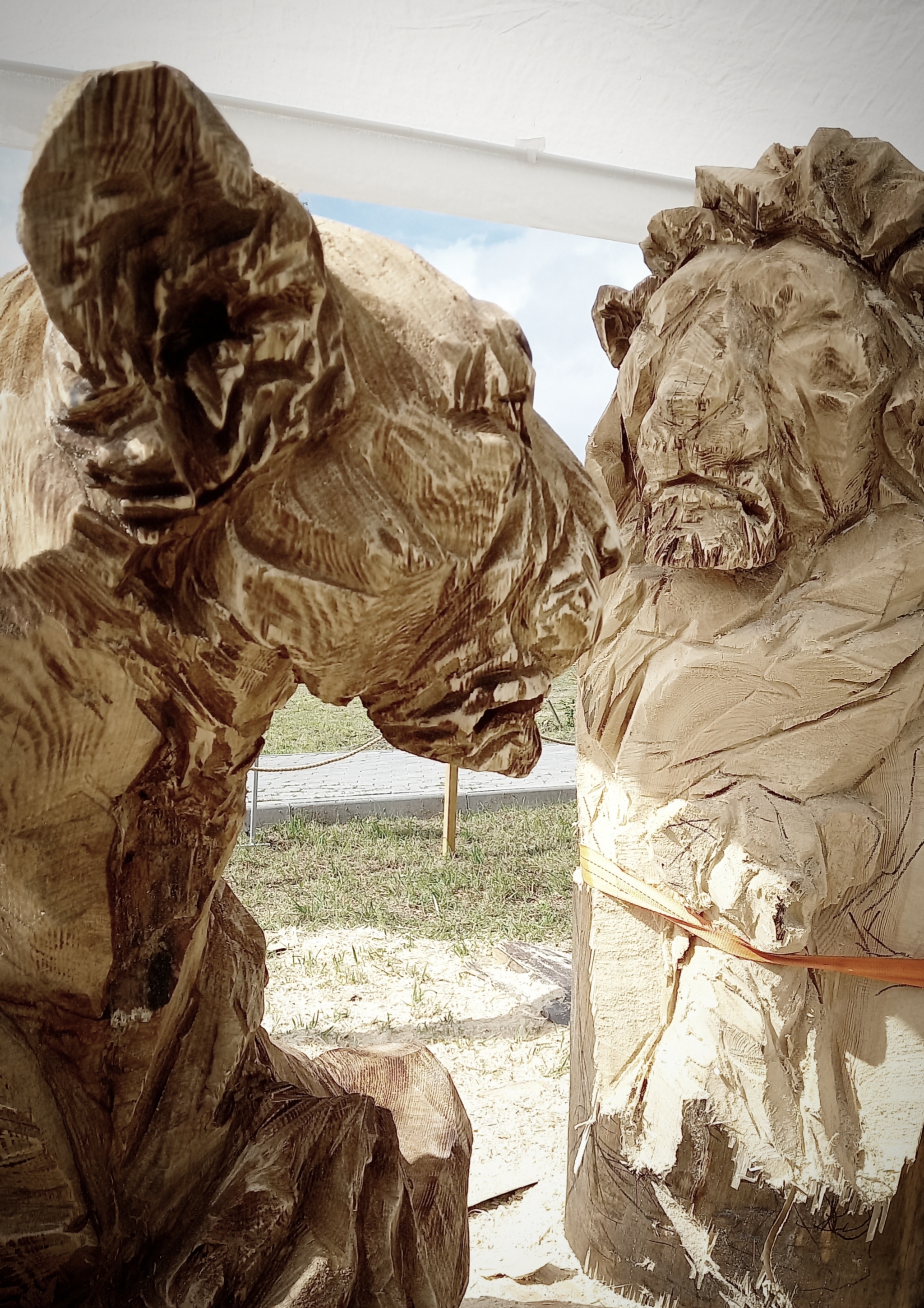 Wooden sculpture. Pride. Chainsaw wood carving - My, Wood carving, Wood sculpture, Woodworking, Art, a lion, Pride, Lion cubs, Lioness, Acrylic, Video, Youtube, Longpost