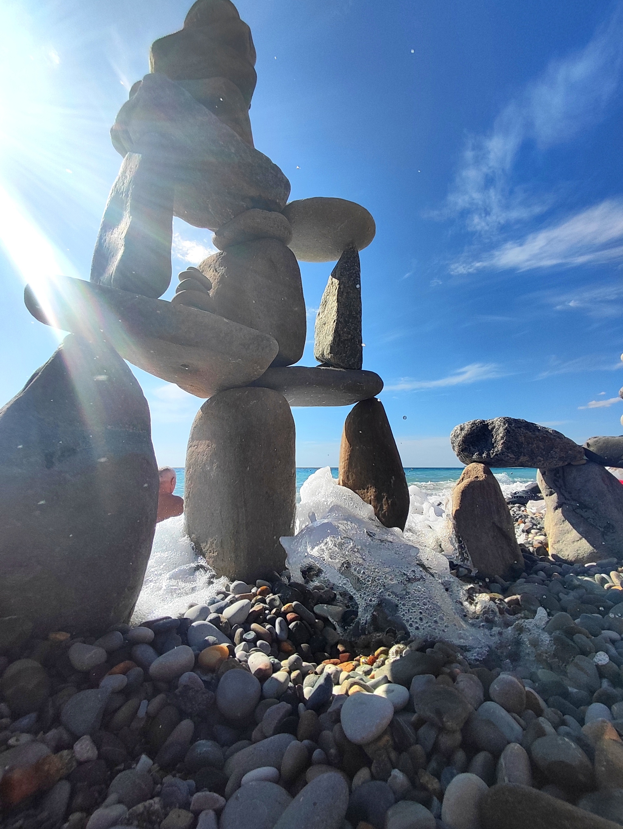 Lazarevsky Stonehenge - My, Sochi, Black Sea, Beach, A rock