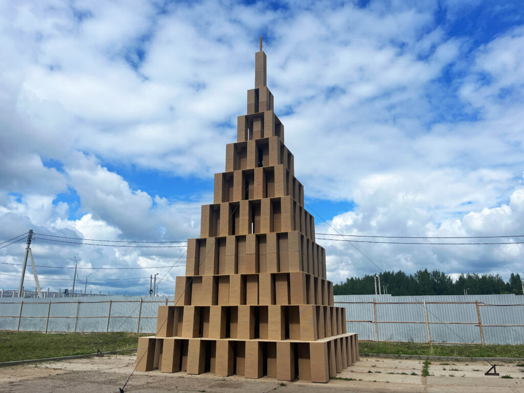 The world's tallest scratching post was built in Russia - Scratching post, World record, cat, Ivanovo, Record, Jute, Longpost