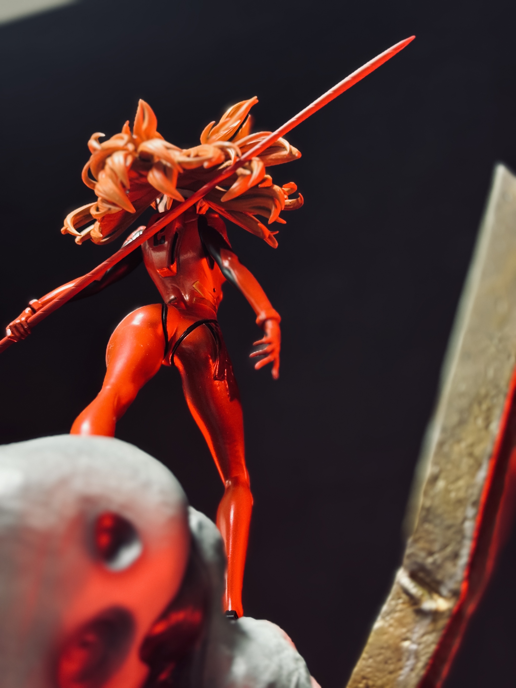 The final result of painting the figure from the anime ASUKA! - My, Painting miniatures, Stand modeling, Modeling, 3D печать, Scale model, Collection, Anime, Asuka langley, Evangelion, Collecting, Figurines, 3D printer, Longpost