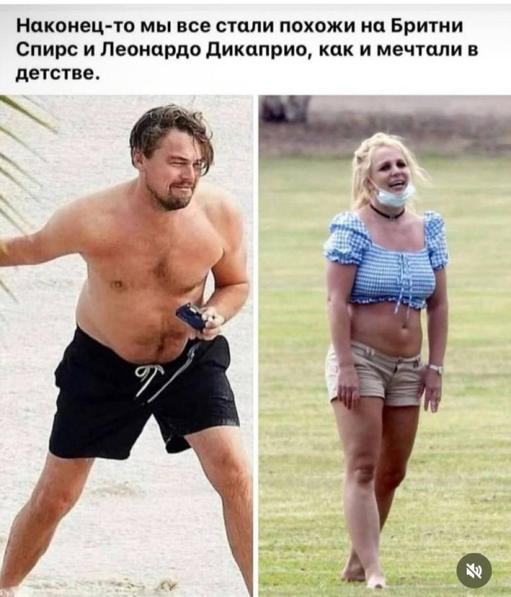 Finally we became like our idols - Humor, Memes, Repeat, Picture with text, Leonardo DiCaprio, Britney Spears, Hardened