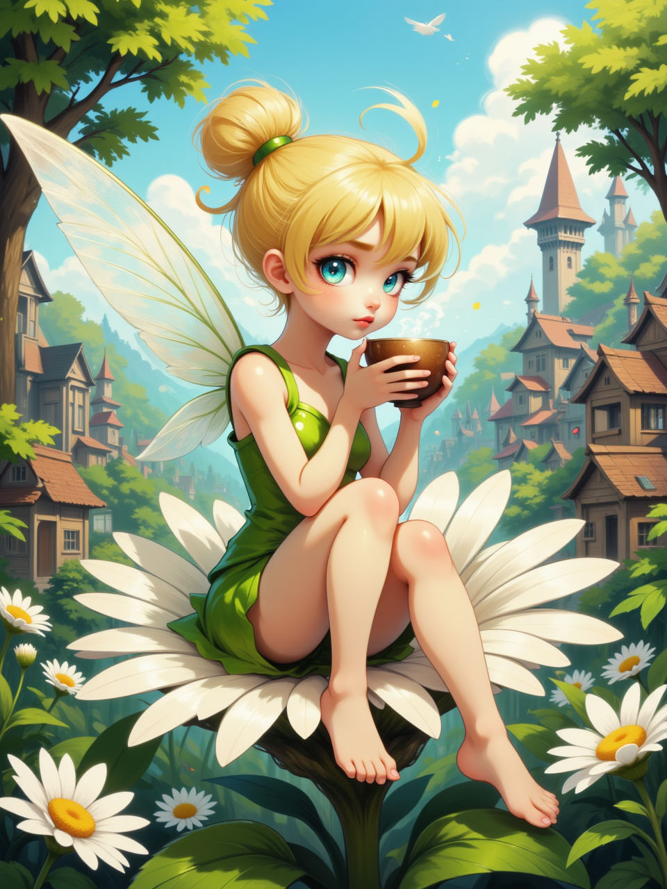 Such a different Tinker Bell - My, Нейронные сети, Art, Neural network art, Flux, Stable diffusion, Walt disney company, Fairy Tinker Bell, Longpost