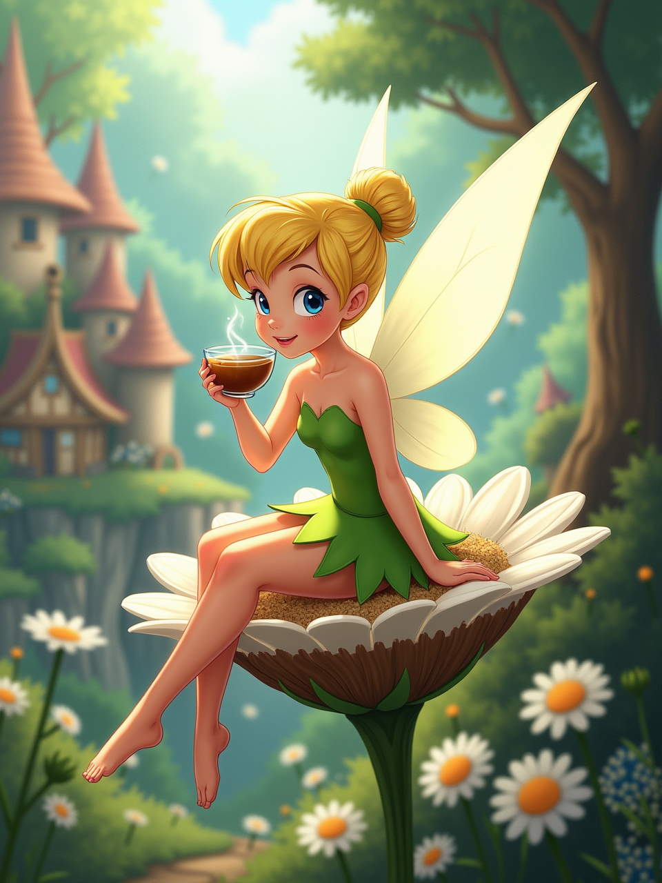 Such a different Tinker Bell - My, Нейронные сети, Art, Neural network art, Flux, Stable diffusion, Walt disney company, Fairy Tinker Bell, Longpost