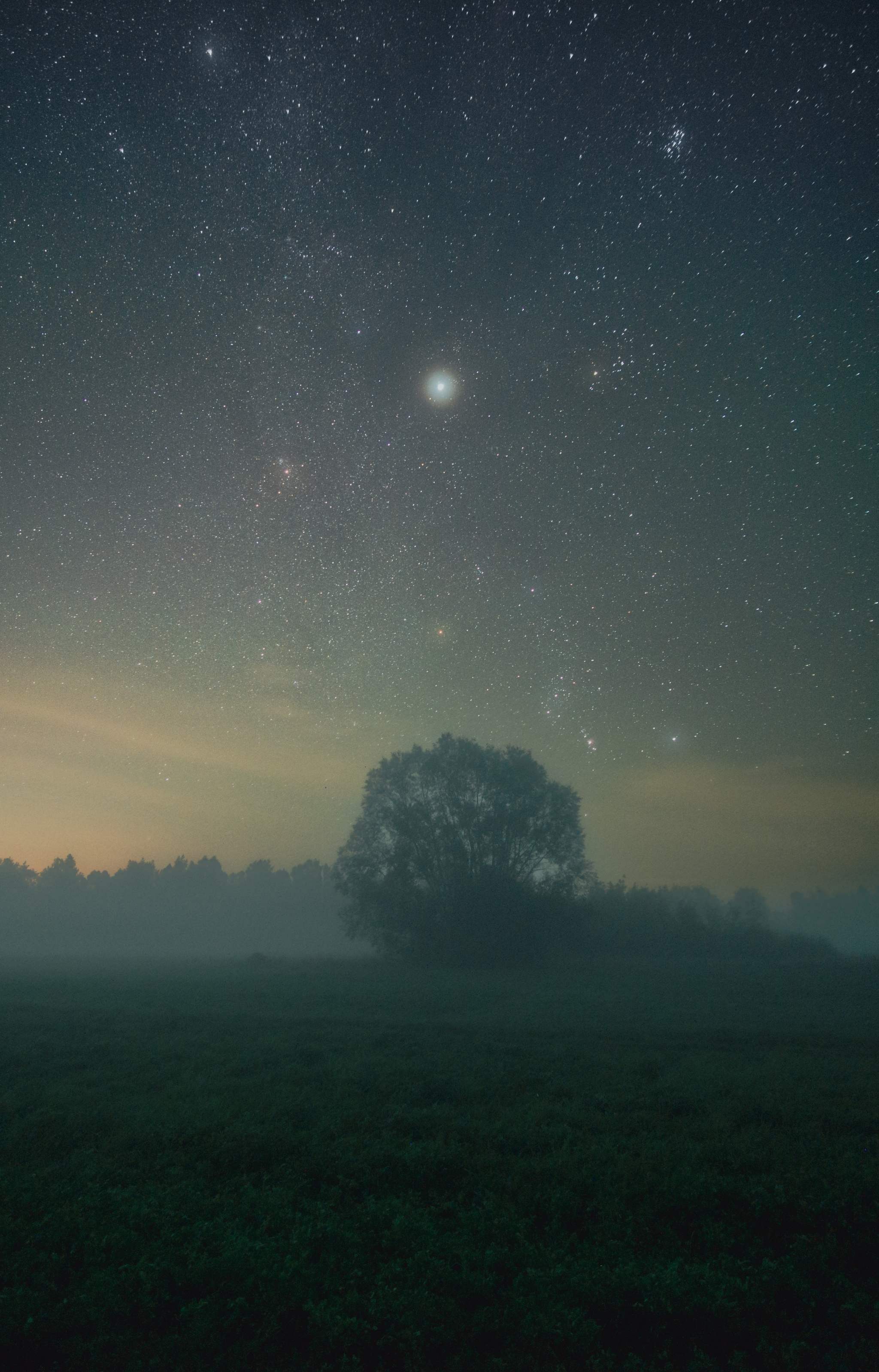 Fog and stars - My, Astrophoto, Milky Way, Fog, Landscape, Night, Starry sky, Chuvashia, Longpost