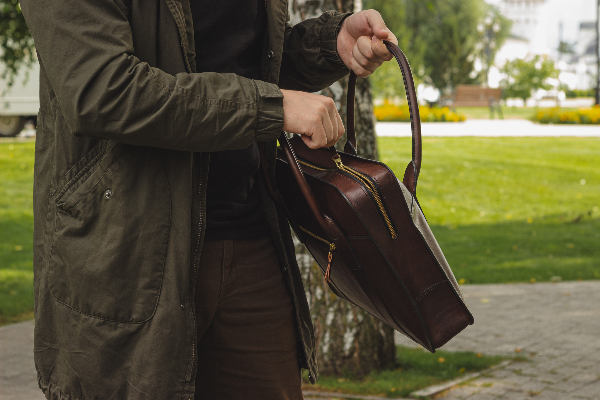 Laptop bag or how I made a briefcase - My, Leather products, Male, Macbook, Notebook, Accessories, Сумка, Briefcase, Needlework with process, Handmade, Needlework, Longpost