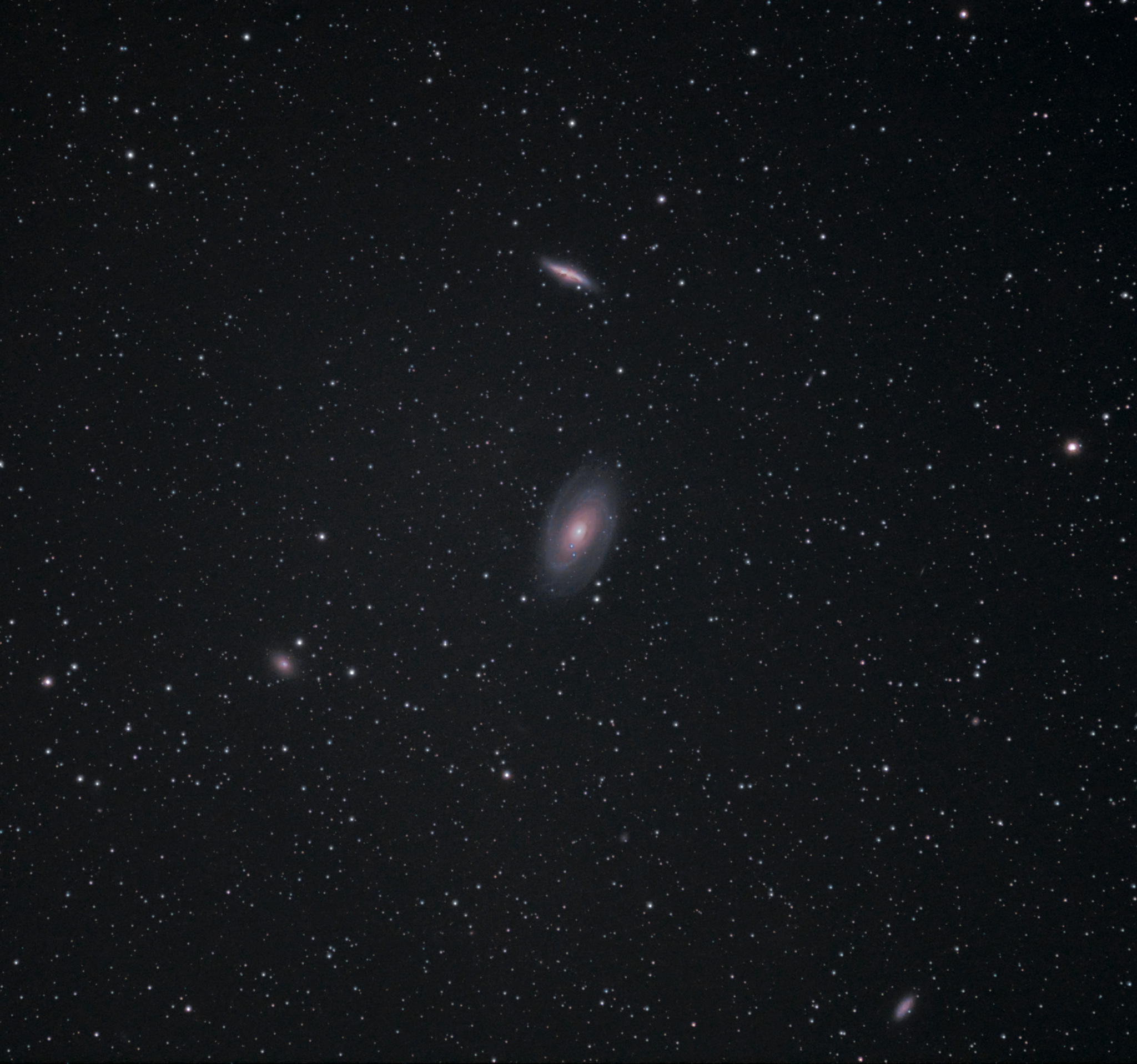 Bode and Cigar Galaxies in Ursa Major - My, Space, Galaxy, Astrophoto, Stars, Night shooting, Big Dipper, Nebula