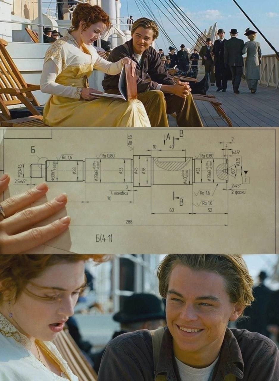 Do you have a beam with a clamped end? - Titanic, Leonardo DiCaprio, Drawing, Drawing