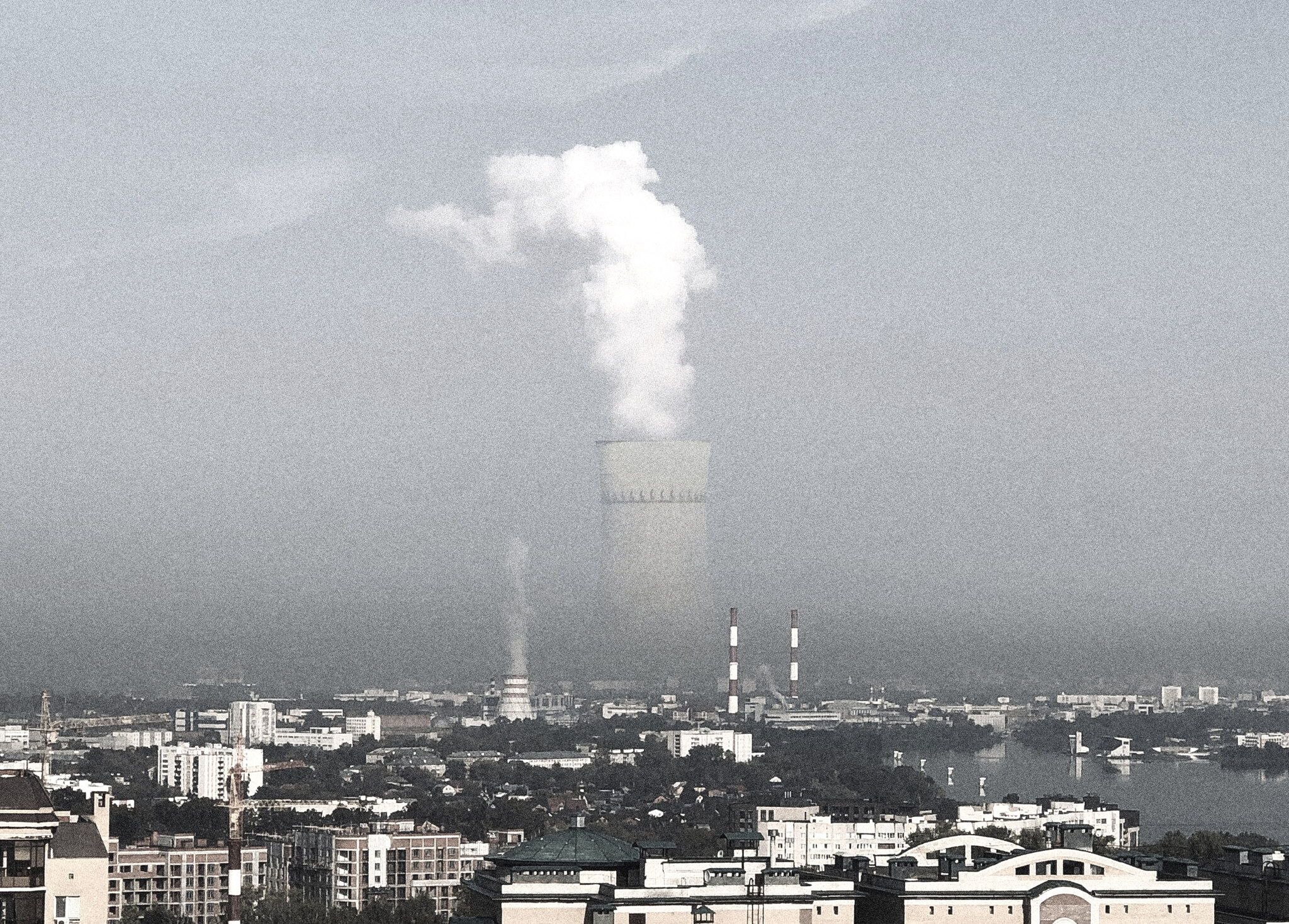 Cooling tower - My, The photo, Photographer, Landscape, Perspective, Kazan, Photoshop, Art, Horizon, Autumn