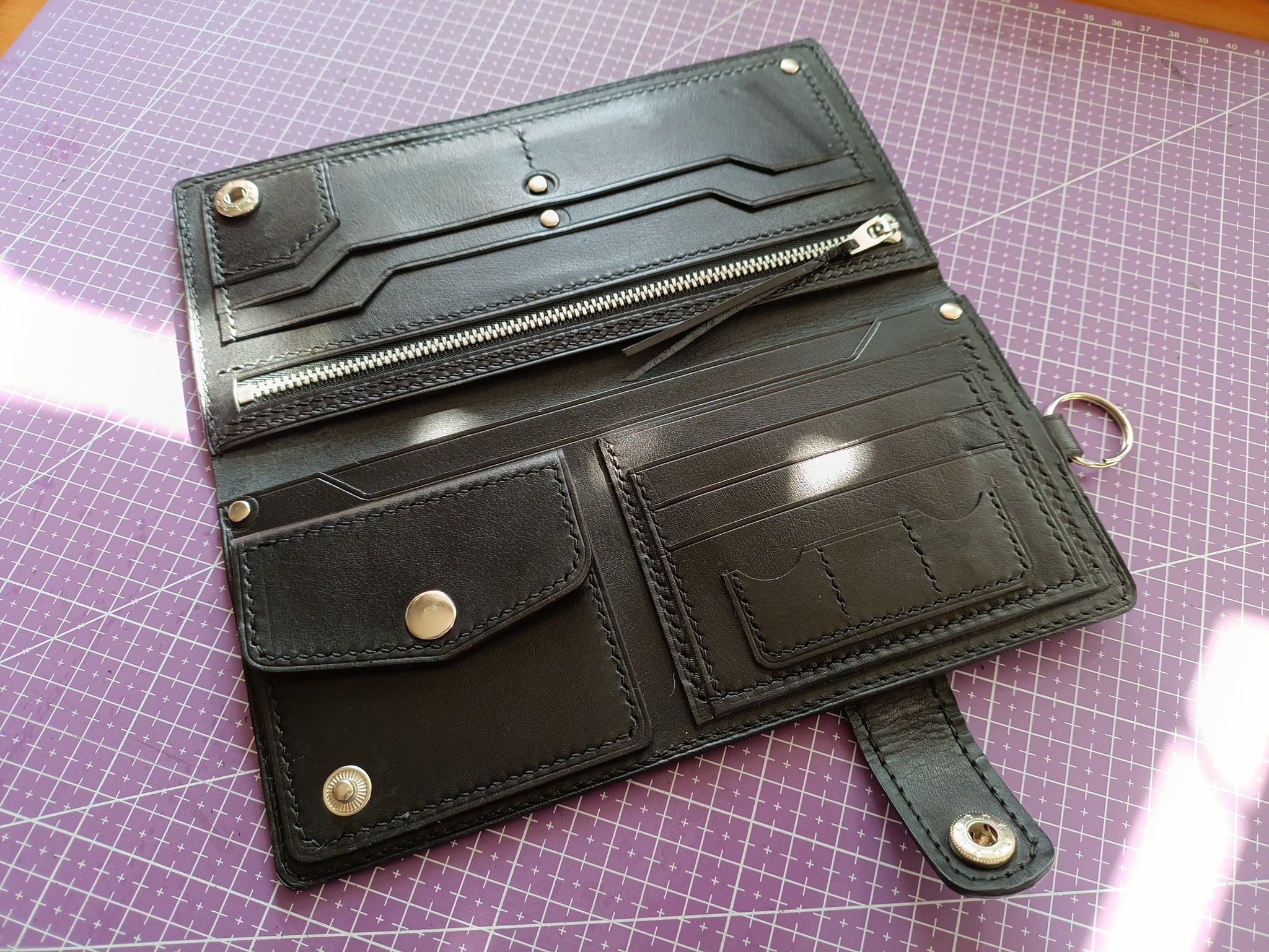 Wallet - longer, travel, shovel... Two - My, Leather products, Purse, Longer, Handmade, Lockeray, Longpost