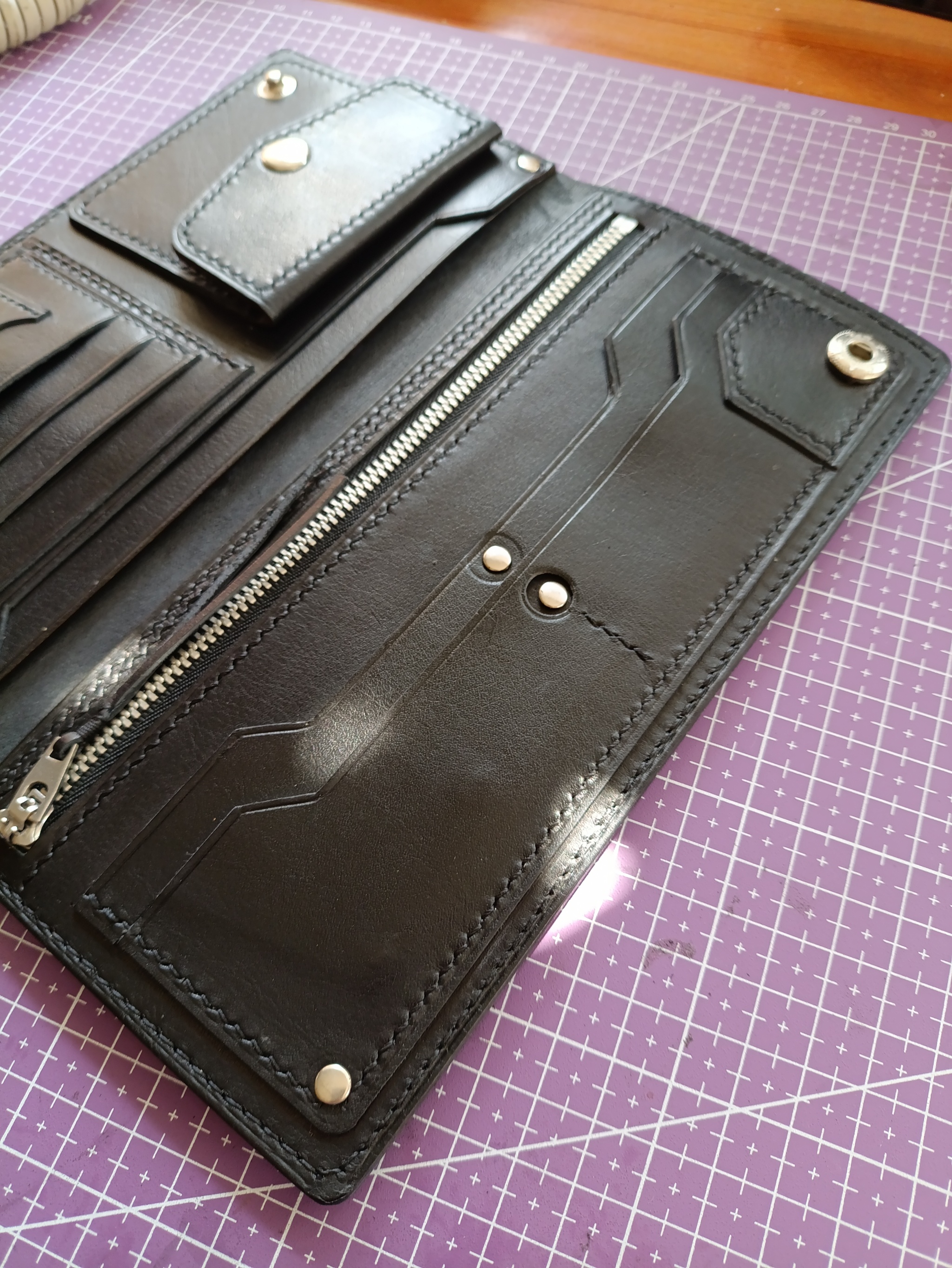 Wallet - longer, travel, shovel... Two - My, Leather products, Purse, Longer, Handmade, Lockeray, Longpost