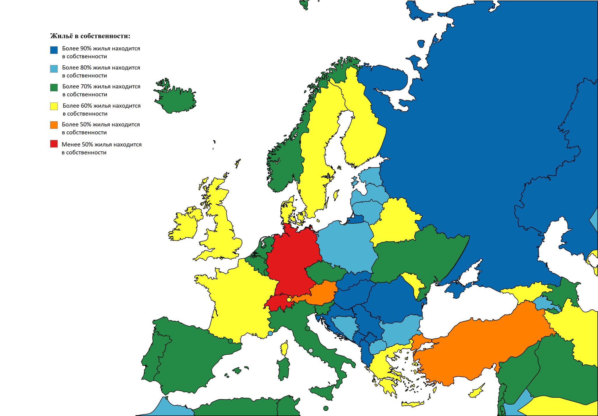 Homeownership rates in European countries - My, Politics, Europe, Lodging