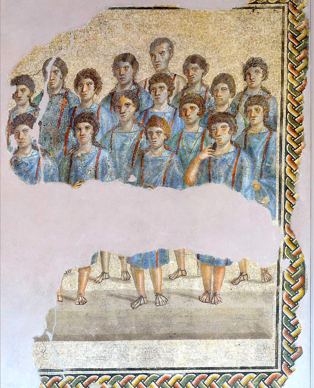 Female choir from an ancient mosaic - Antiquity, Ancient Rome, The Roman Empire, Music, Chorus, Mosaic, Archeology, Church, Singing, Longpost