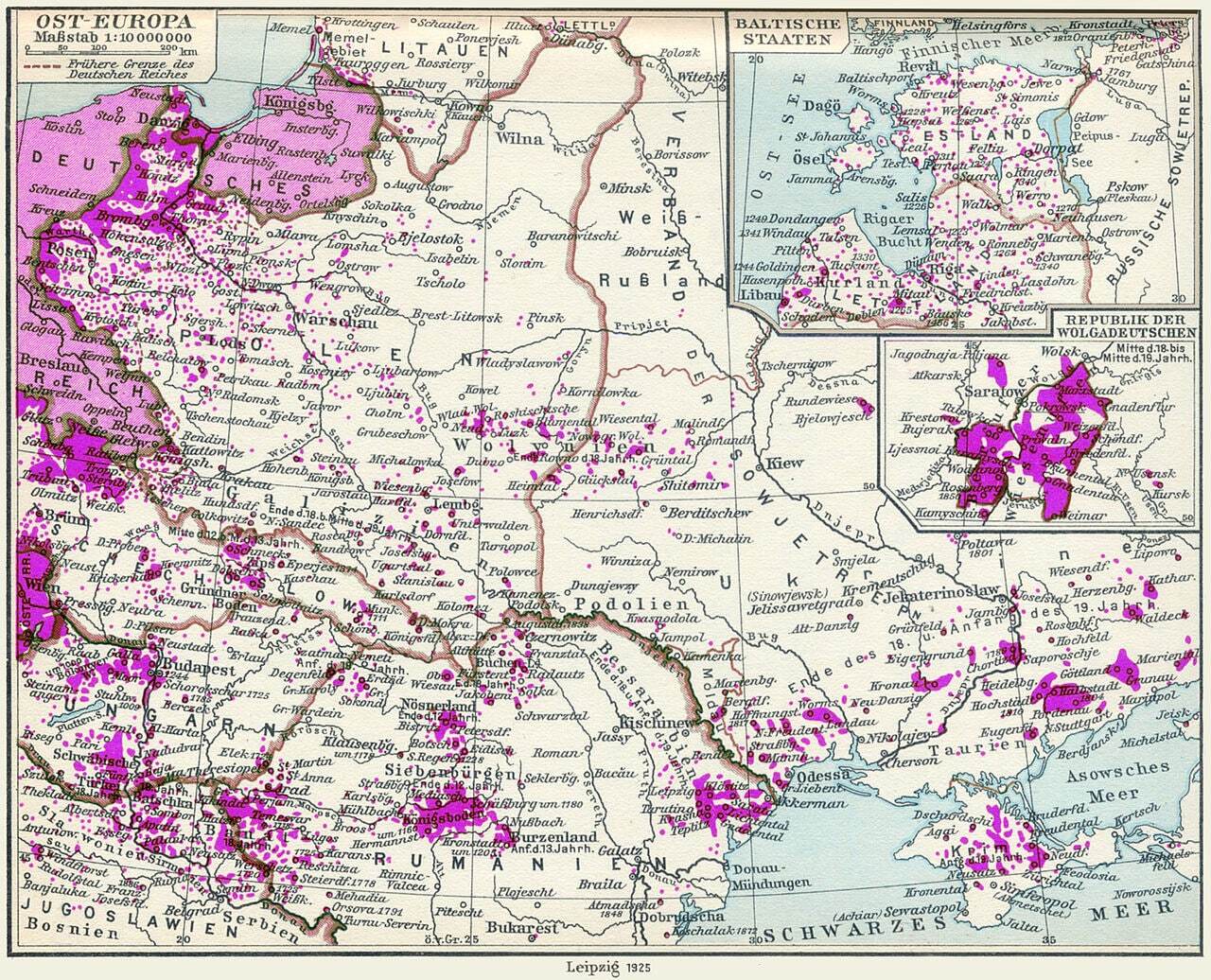 German Language and Settlements in Eastern Europe (and the USA) - History (science), USA, Germany, Cards, Country, Europe, Longpost