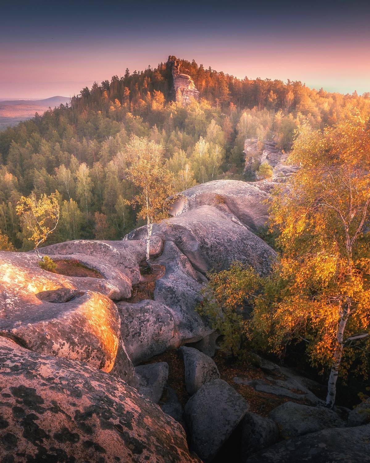 Осень на Среднем Урале - Моё, Пейзаж, Фотография, Уральские горы, Челябинская область, Красивый вид, Закат, Осень, Средний урал