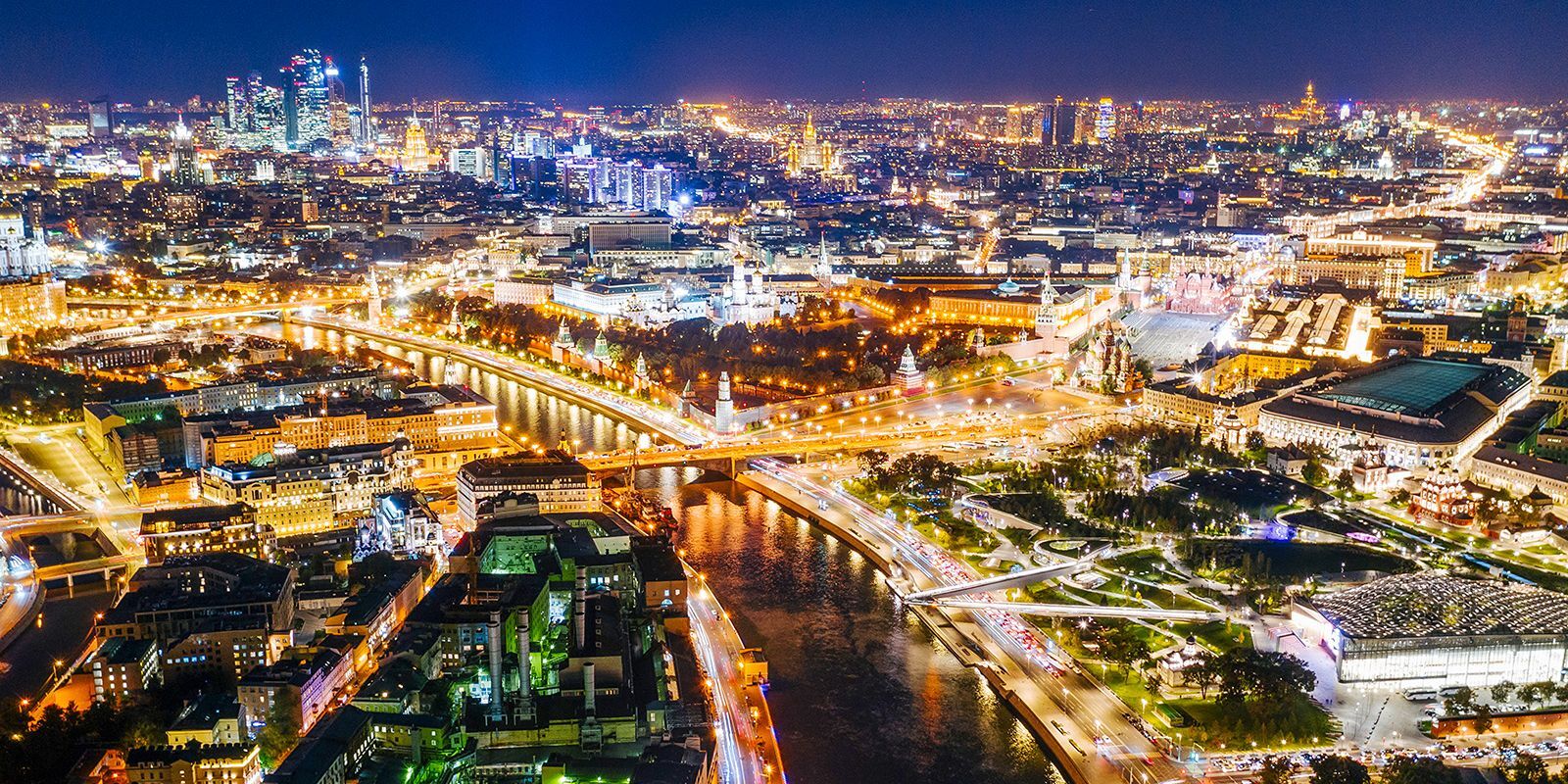 Moscow is in the top 3 most illuminated cities in the world - Lighting, Town, Night city, The photo, Moscow, Longpost