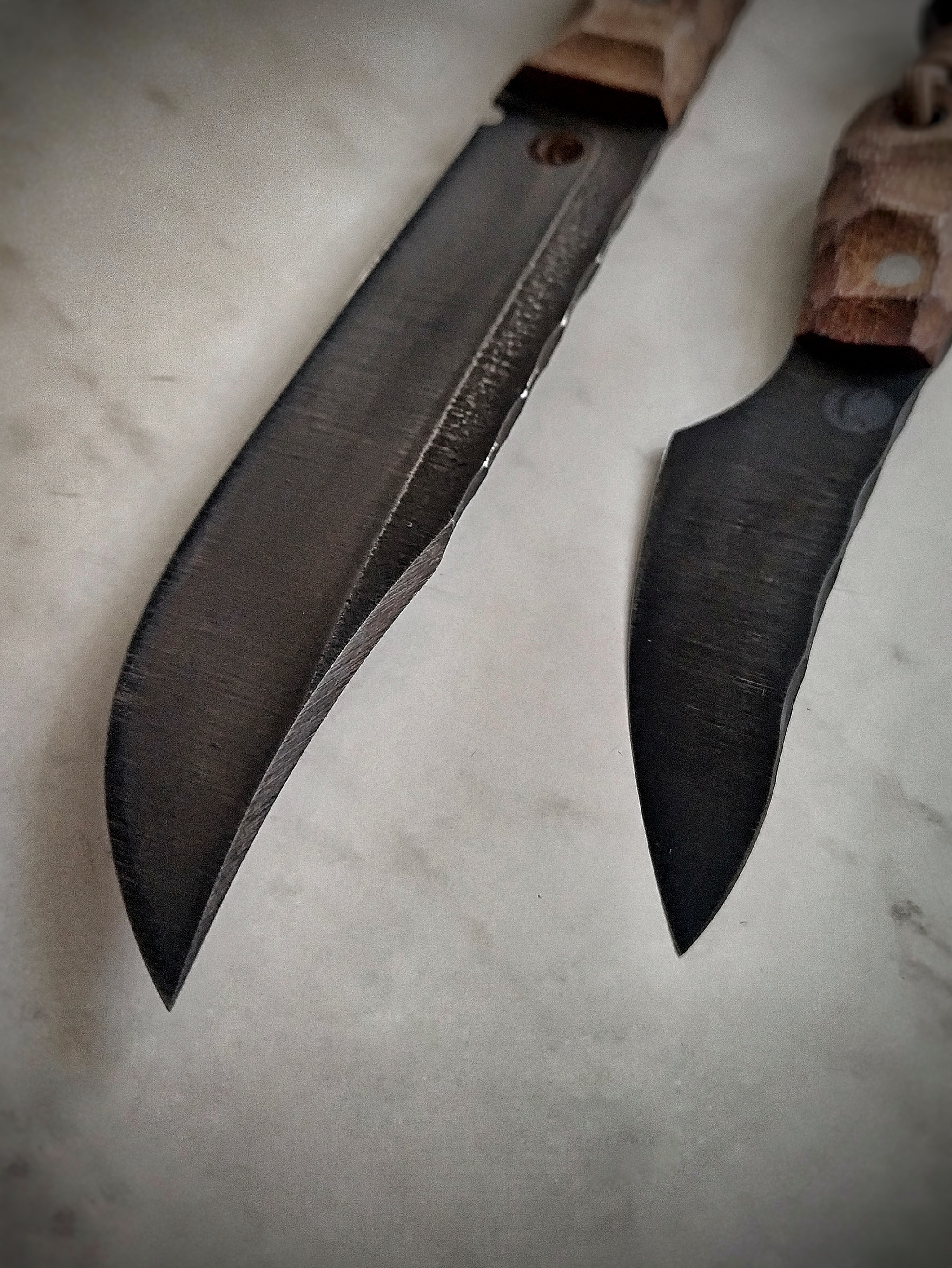 Knives from a chainsaw - My, Knife, Mobile photography, Needlework without process, Longpost