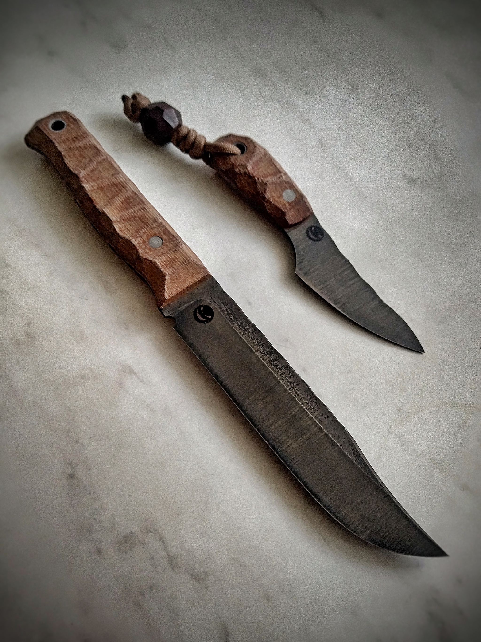 Knives from a chainsaw - My, Knife, Mobile photography, Needlework without process, Longpost