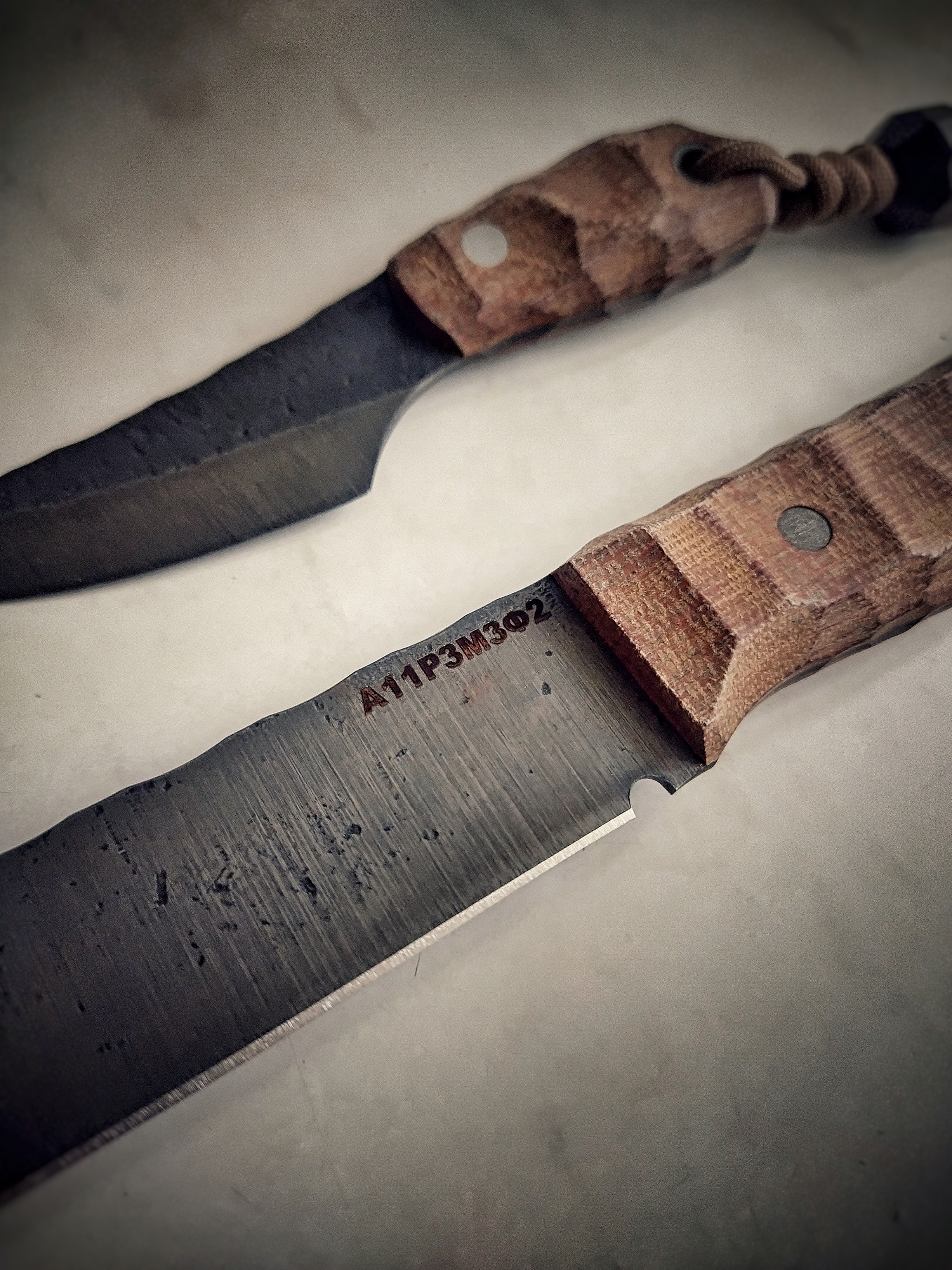 Knives from a chainsaw - My, Knife, Mobile photography, Needlework without process, Longpost