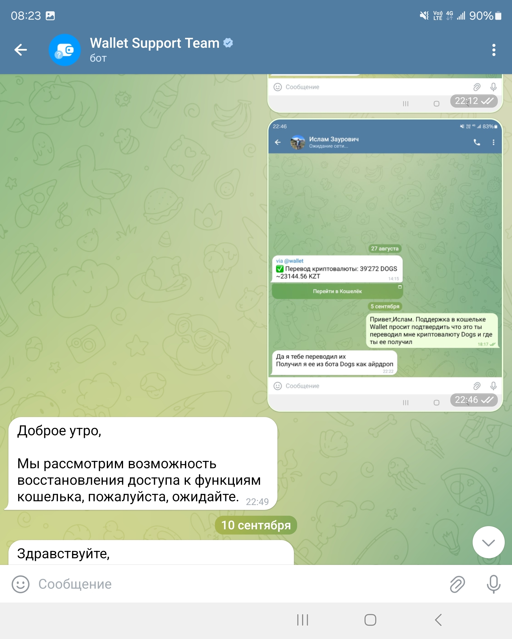 Telegram Wallet scammers stole my assets - My, Scammers, Fraud, Pavel Durov, Telegram, Telegram bot, Cryptocurrency, Longpost, Negative