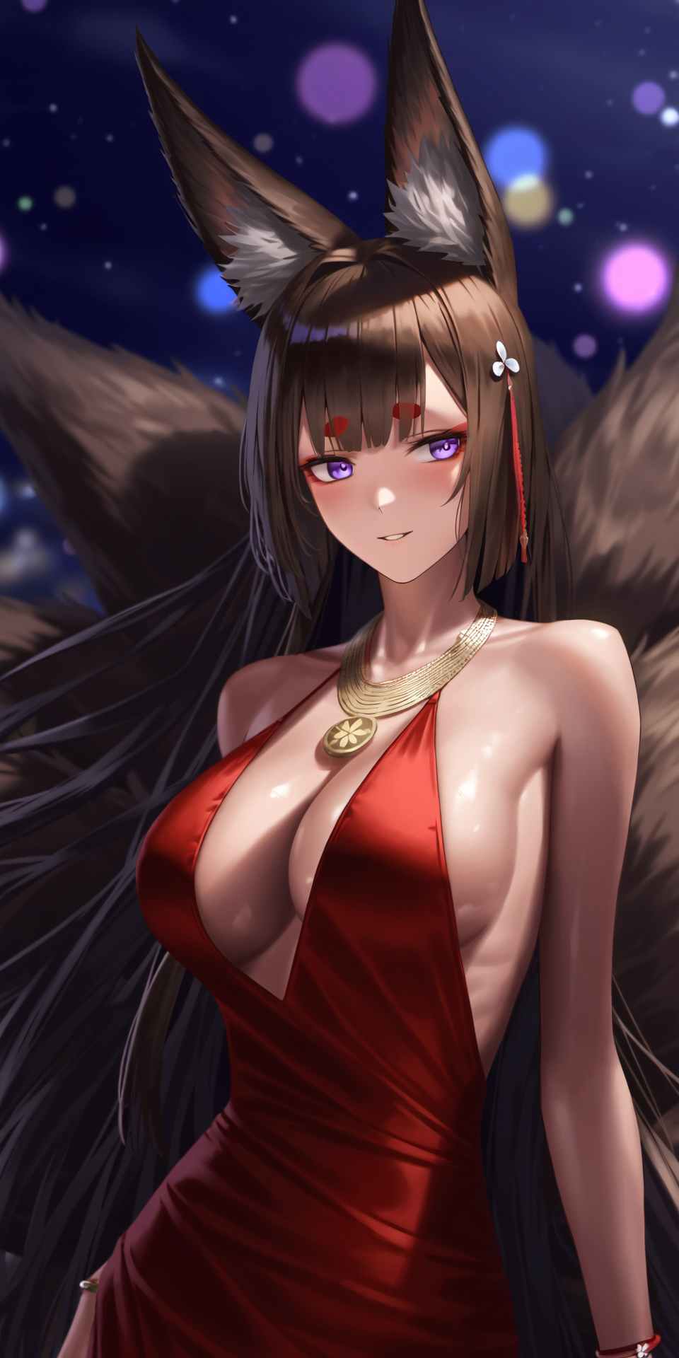 Амаги - Аниме, Anime Art, Pixiv, Арты нейросетей, Сиськи, Amagi, Azur Lane, Длиннопост, Animal Ears