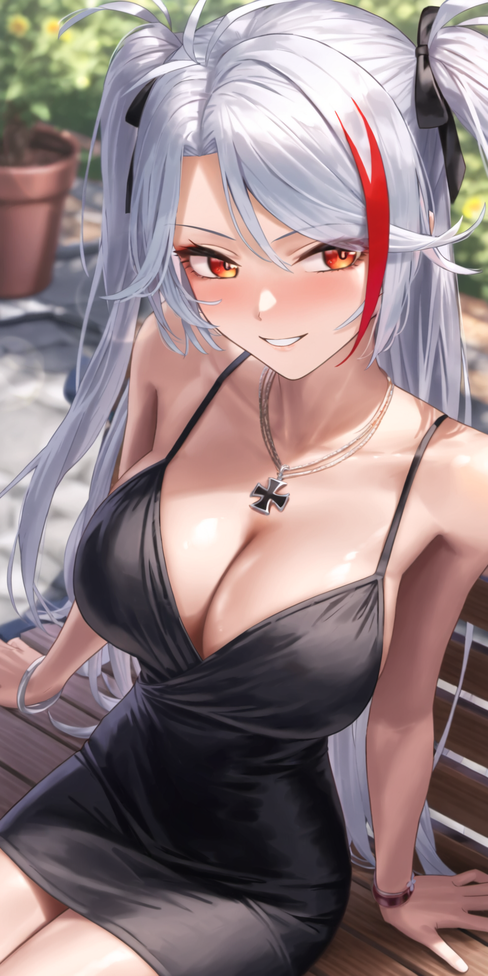 Prinz Eugen - Prinz Eugen, Azur lane, Boobs, Neural network art, Pixiv, Anime art, Anime, Longpost